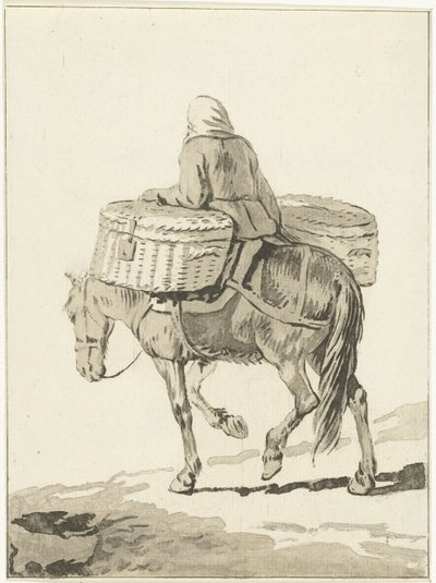 Vrouw op paard door Jurriaan Cootwijck (attributed to)