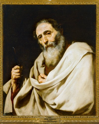 Sint Bartholomeus ... (schilderij op doek) door Jusepe de (1591-1652) Ribera