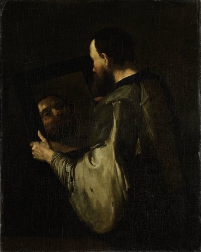 Filosoof met Spiegel door Jusepe de Ribera (copy after)