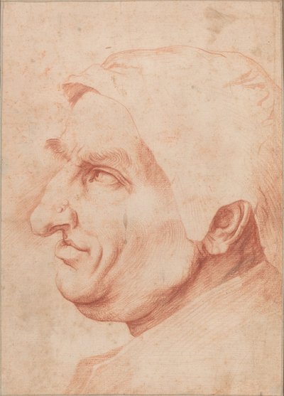 Hoofd van een Man door Jusepe de Ribera