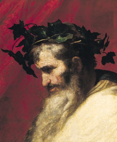 Hoofd van een oude man, fragment uit de Triomf van Bacchus door Jusepe de Ribera