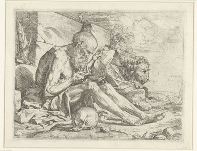 Heilige Hieronymus lezend door Jusepe de Ribera