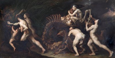 La Carcasse: een heks getrokken op het skelet van een monster door Jusepe de Ribera