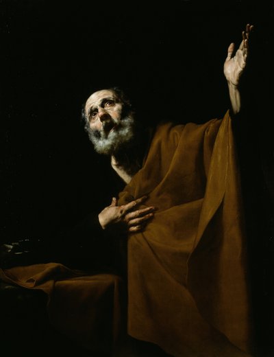 Berouwvolle Sint Petrus, 1628-32 door Jusepe de Ribera