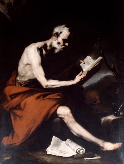 Sint Hiëronymus, 17e eeuw door Jusepe de Ribera