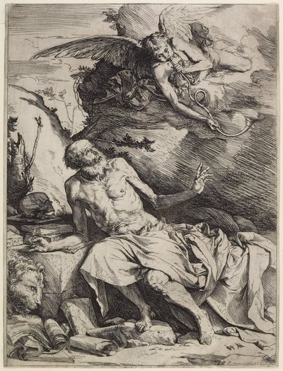 Sint Hiëronymus die de trompet van het Laatste Oordeel hoort, c. 1621 door Jusepe de Ribera