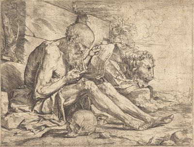 Sint Hiëronymus Lezend door Jusepe de Ribera