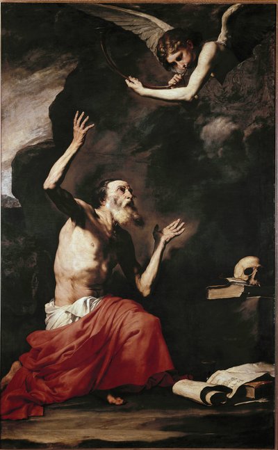 Sint Hiëronymus en de Engel door Jusepe de Ribera