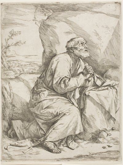 Sint Petrus in de woestijn door Jusepe de Ribera