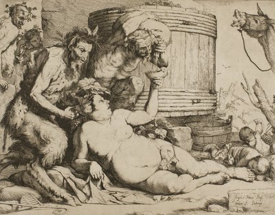 Silenus bij het wijnvat door Jusepe de Ribera
