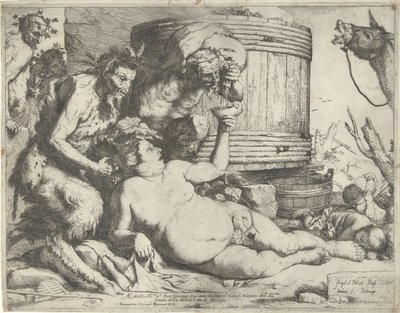 Silenus bij het wijnvat door Jusepe de Ribera