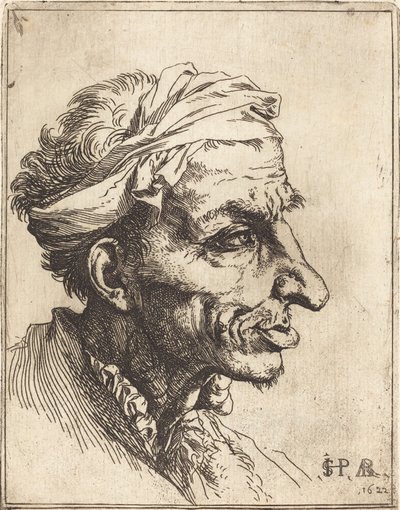 Kleine groteske kop door Jusepe de Ribera