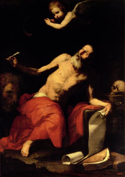 Sint Hiëronymus hoort de laatste trompet, 1626 door Jusepe de Ribera