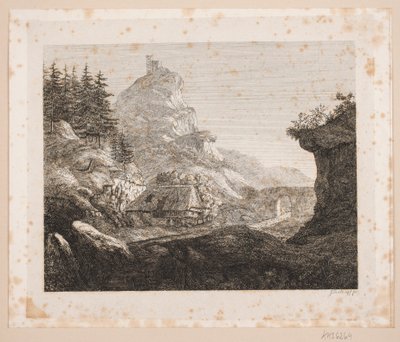 Berggebied bij het klooster Seefeld door Just Mathias Thiele