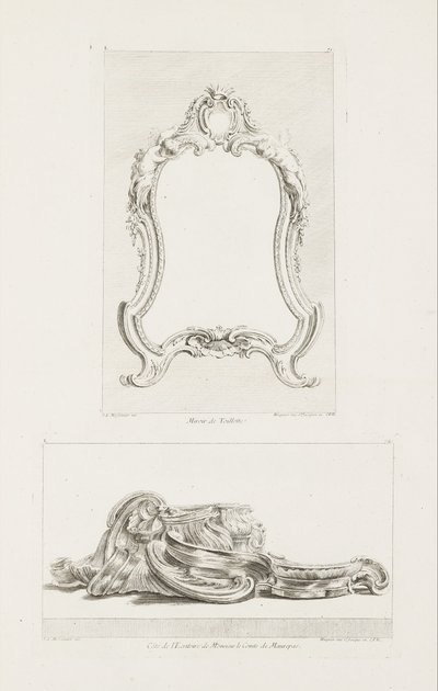 Miroir de Toillette, 5e plaat door Juste Aurèle Meissonnier