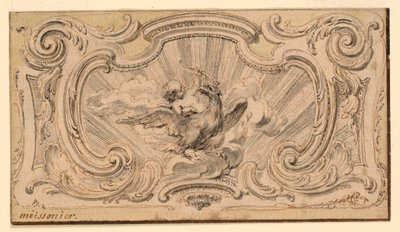 Ontwerp voor een ornamentpaneel door Juste Aurèle Meissonnier
