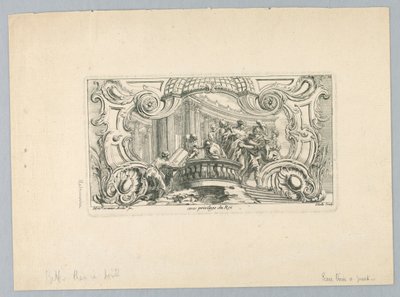 Ornament met Figuren door Juste Aurèle Meissonnier