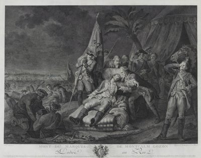 Dood van de Markies de Montcalm Gozon door Juste Chevillet