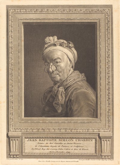 Jean Baptiste Simeon Chardin door Juste Chevillet after Jean Siméon Chardin