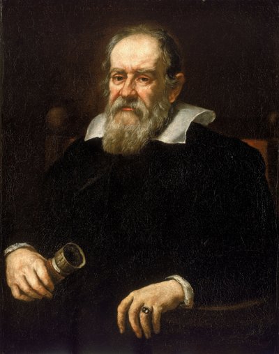Portret van Galileo Galilei, Italiaanse astronoom (1564-1642) door Justus (school of) Sustermans