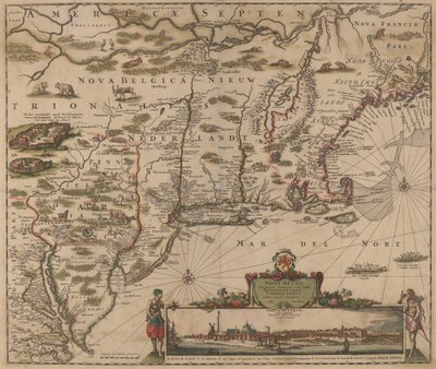 Americae Septentrionalio door Justus Danckerts