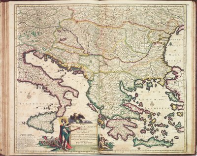 Atlas van Justus Danckers: Hongarije en Griekenland, ca. 1688 door Justus Danckertsz
