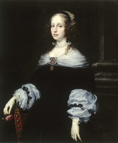 Portret van Gravin Teresa Dudley di Carpegna door Justus Sustermans