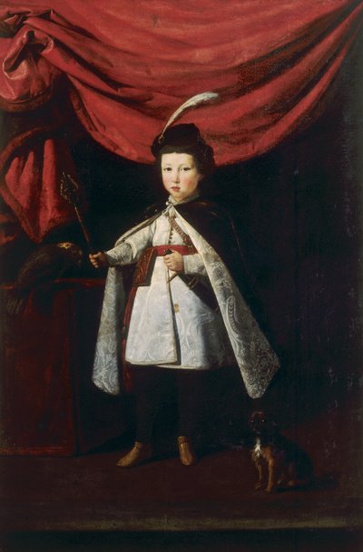 Portret van Leopoldo deMedici op vierjarige leeftijd door Justus Sustermans