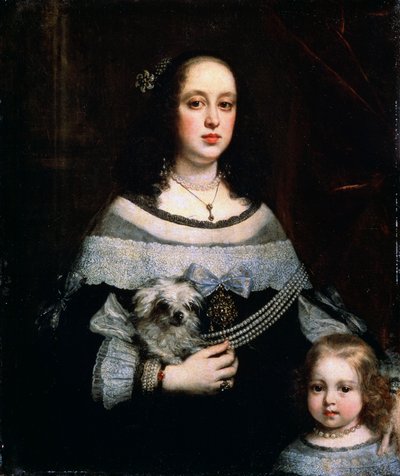 Portret van een dame en een klein meisje, c1660 door Justus Sustermans