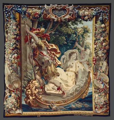 Cleopatra vraagt eerbetoon aan Rome uit Het verhaal van Caesar en Cleopatra door Justus van Egmont