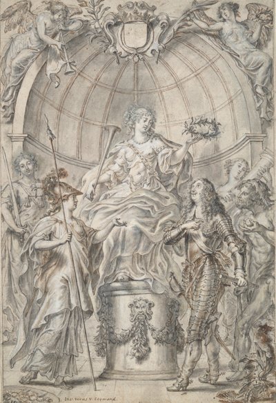 Ontwerp voor een Frontispice [?] door Justus van Egmont