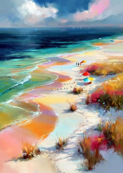 Kleurrijk strandparadijs door Justyna Jaszke