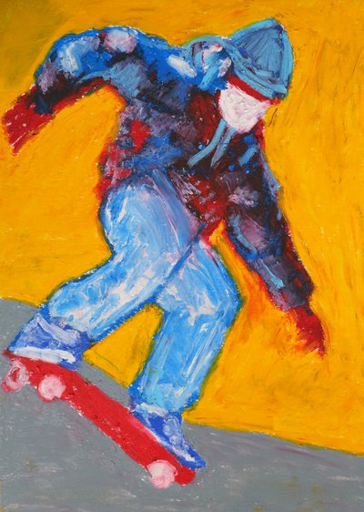 Dynamische skateractie door Justyna Jaszke