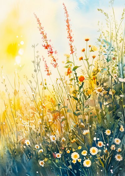 Kleurrijke weidebloemen door Justyna Jaszke