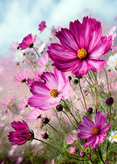 Levendig roze cosmos door Justyna Jaszke