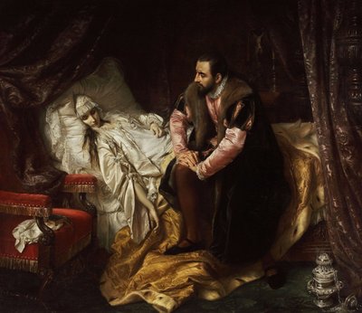 De dood van Barbara Radziwill door Józef Simmler