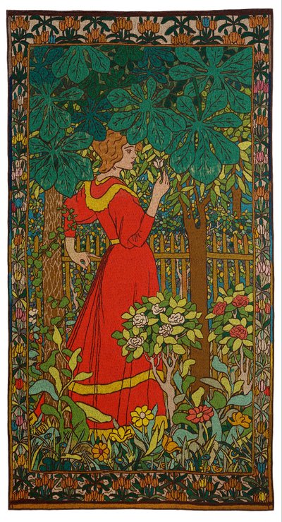 Dame in rood door József Rippl Rónai