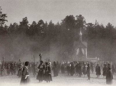 Paasprocessie, Sarov-klooster, Rusland, 1903 door K. von Hahn