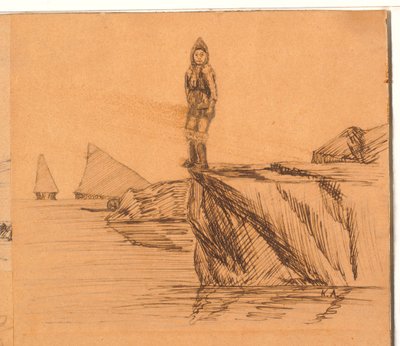 Vrouw op een Rots door Kaarale Andreassen