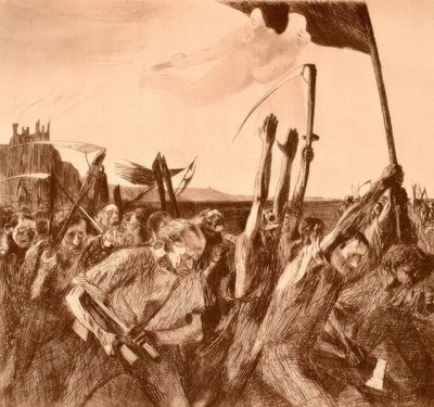 Oproer door Käthe Kollwitz