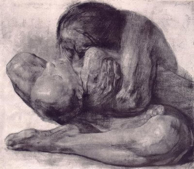 Vrouw met dood kind door Käthe Kollwitz