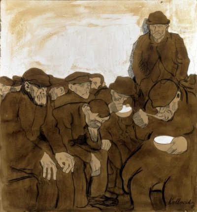 In de warmtezalen door Käthe Kollwitz