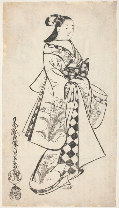 Staande Schoonheid door Kaigetsudo Anchi