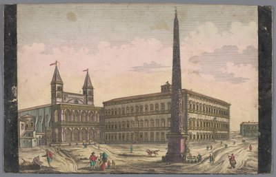 Gezicht op de Piazza di San Giovanni in Laterano te Rome door Kaiserlich Franziskische Akademie