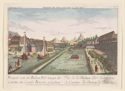 Gezicht op het hoekbastion Parel, onderdeel van Kasteel Batavia door Kaiserlich Franziskische Akademie
