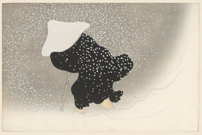 Dwarrelende sneeuw door Kamisaka Sekka