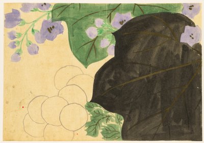 Bloemen van honderd werelden (Momoyogusa): Chrysant en paulownia (Kikukiri) door Kamisaka Sekka