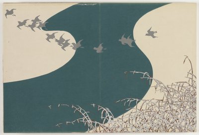 Bloemen van Honderd Werelden: Rivier in de Winter door Kamisaka Sekka