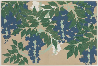 Bloemen van Honderd Werelden: Blauweregen door Kamisaka Sekka