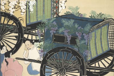Hanazashi-guruma uit Momoyo-gusa (De wereld van dingen) Vol II, pub.1909 door Kamisaka Sekka